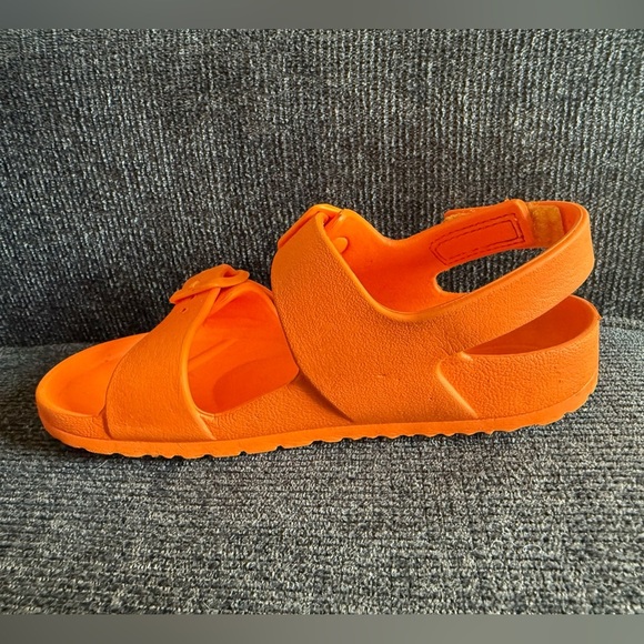 Orange Sandals with Adjustable Strap and Slip-Resistant Sole/girls size 12 - Picture 9 of 11